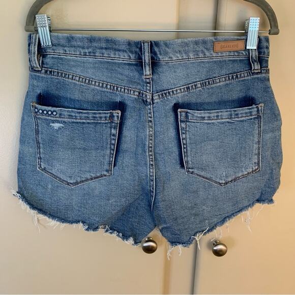 Blank NYC Wedge Shorts Distressed Denim Cutoff Shorts women’s Size 28 - Picture 2 of 11
